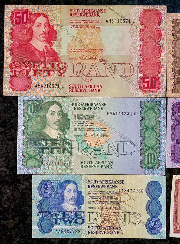 Complete Set CL Stals & Decimals R50 to R2AA - 1st issue 1990 (R1 TW De Jongh) (1 bid takes all)