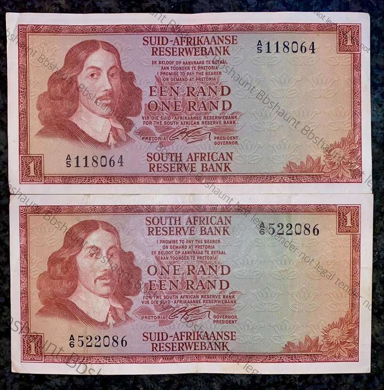 G Rissik. R1 - A5 & A6 - 2nd issue 1966(1 bid takes all)