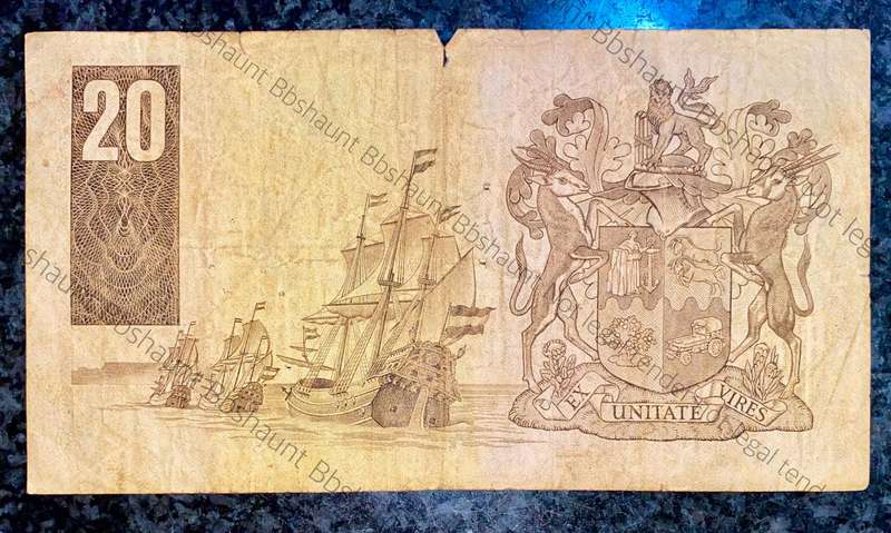 Replacement Note. GPC De Kock R20 - Z14 - 3rd issue 1984