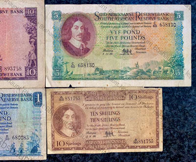 Mh De Kock. set 10 pound to 10 shillings 1949-1958 (1 bid takes all)