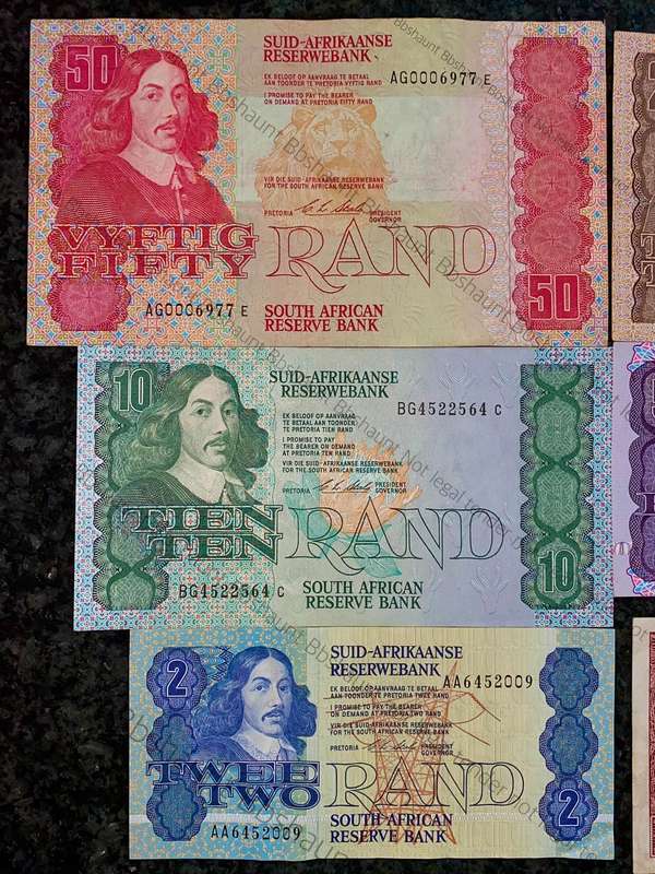 Complete Set CL Stals R50 to R2AA - 1st issue 1990 (R1A TW De Jongh 1967)( 1 bid takes all )