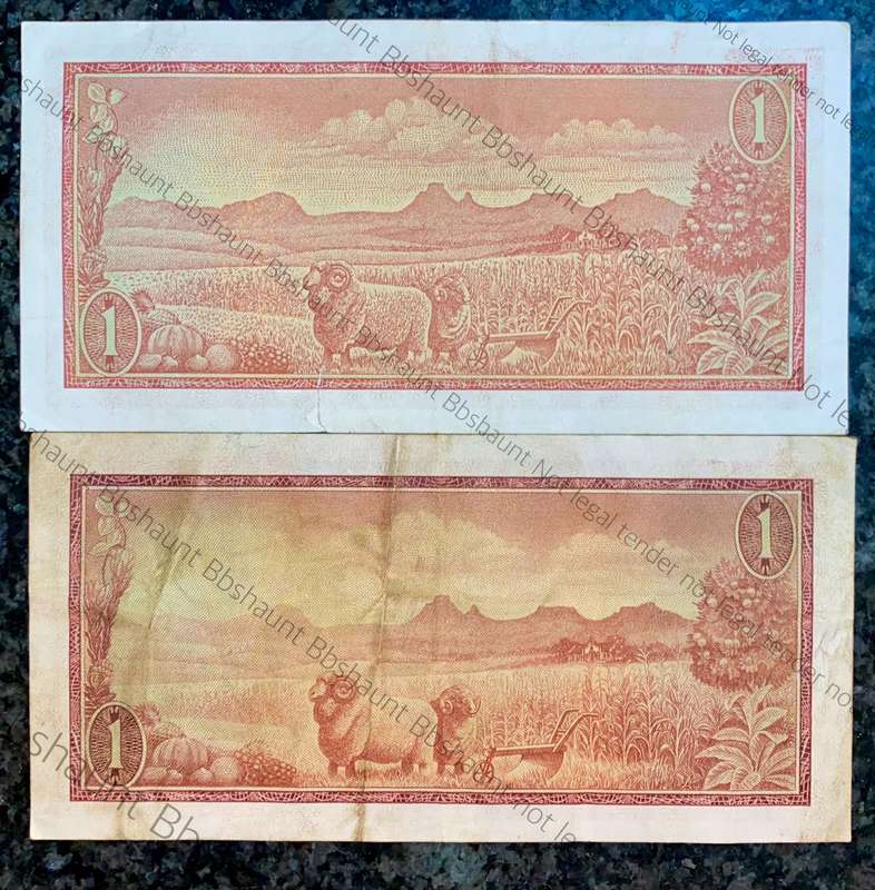 Tw De Jongh. R1 - backs two different shades - A series 1975 (1 bid takes all)