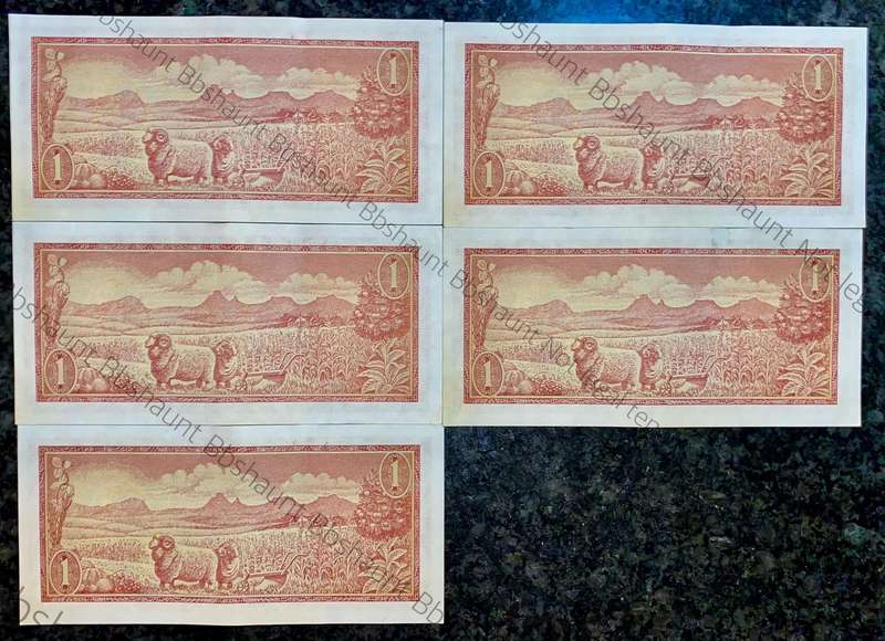 TW De Jongh. R1 in sequence B349 /148740-736 aunc 3rd issue 1975 (1 bid takes all)