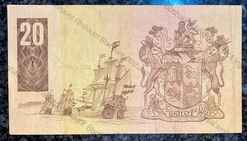 Replacement Note. TW De Jongh R20 - Z1 - 4th issue 1979