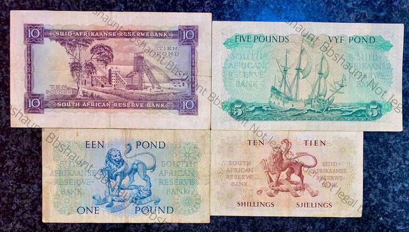 Mh De Kock. set 10 pound to 10 shillings 1952-1957-1958 (1 bid takes all)
