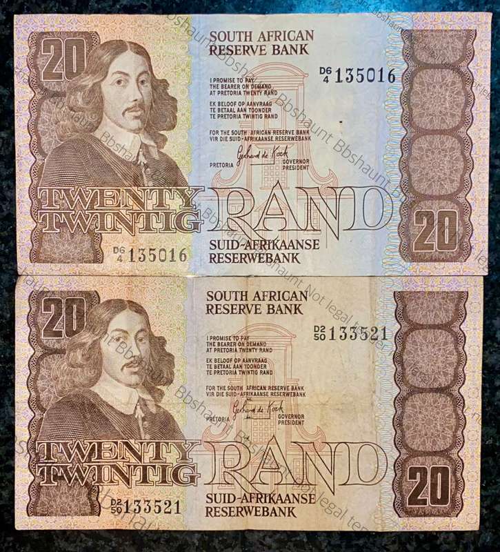 Gpc. De Kock R20 - 1981 & 1984 (1 bid takes all)