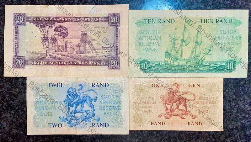 COMPLETE SET OF G.RISSIK & DECIMALS R20 TO R1 - FIRST ISSUE - 1962 BIG NOTES (1 BID TAKES ALL)