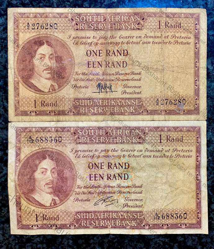 Mh De Kock & G Rissik R1 -- A2 & A112 -- 1961 & 1962(1 bid takes all)