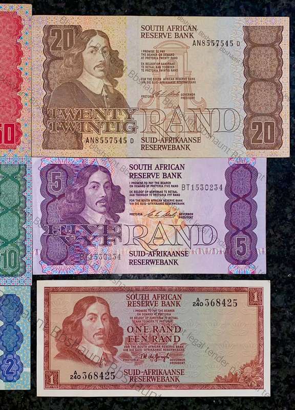 Complete Set CL Stals R50 to R2AA  good condition 1st issue 1990 (R1 TW De Jongh) (1 bid takes all)