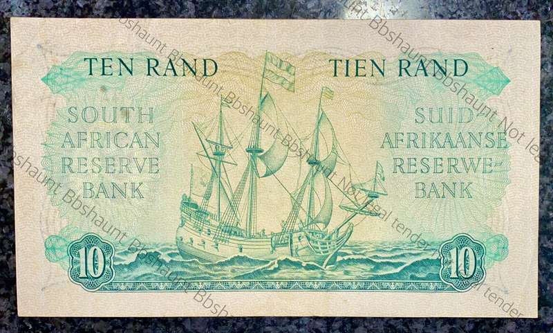 MH DE KOCK R10-- C2-- UNC-AUNC 4TH ISSUE 1961 A/E VAN RIEBEECK WTM
