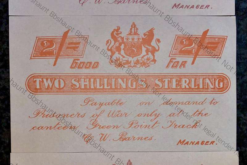 Anglo Boer War POW set 5 shillings to 1 shillings 1899-1902 Greenpoint Track - Good Fors - no wtm