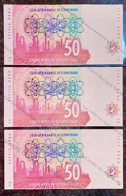 CL Stals. R50 in sequence BG1864617-618 & 620 -- 2nd issue 1992 unc-aunc(1 bid takes all)