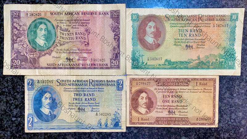 complete set Mh De Kock R20 to R1 -- 4th issue 1961 (1 bid takes all)