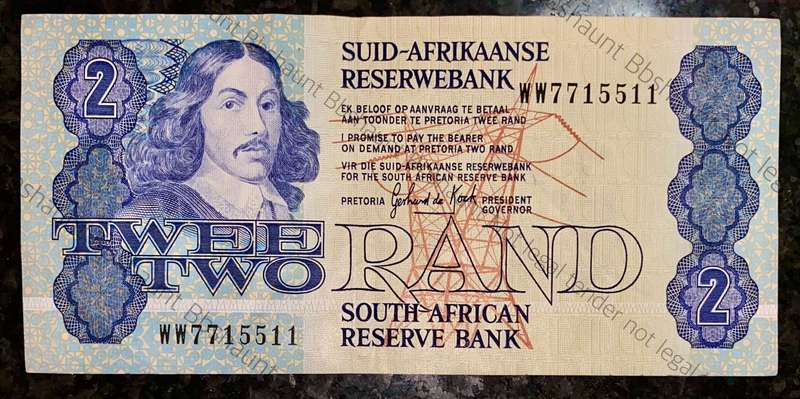 Replacement note GPC De Kock R2 WW 1983