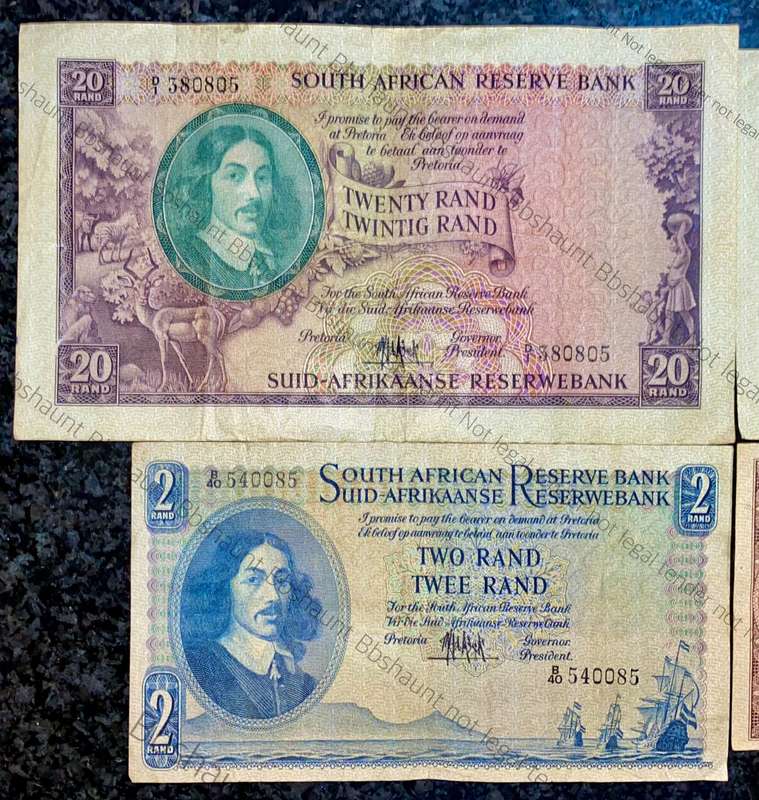 complete set Mh De Kock R20 to R1 -- 4th issue 1961 (1 bid takes all)