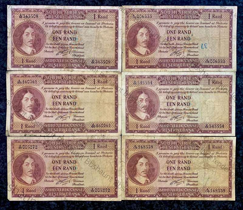 G Rissik. R1 -- 1st issue 1962 (bid per note)