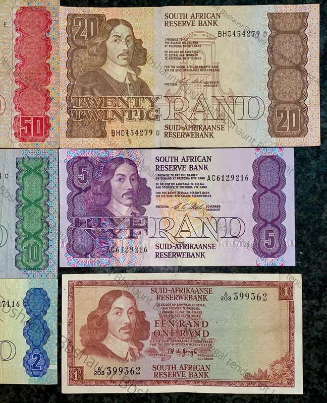 Complete Set CL Stals R50 to R2AA - 1st issue 1990 (R1 TW De Jongh)( 1 bid takes all )