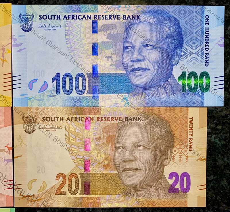 COMPLETE SET LOW NO AA0001512 GILL MARCUS R200 TO R10 UNC 2ND ISSUE 2012(MANDELA WTM) 1 BID TAKES AL