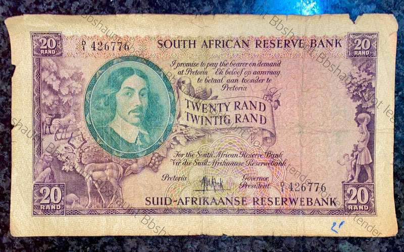 MH De Kock. R20 - 4th issue 1961 -- D1