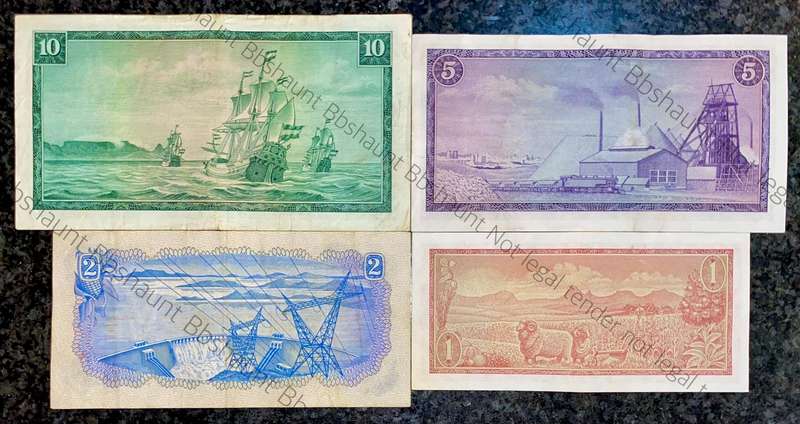 Complete Set Tw De Jongh R10 to R1 - Springbuck & Van Riebeeck wtm 1967-1975(1 bid takes all)