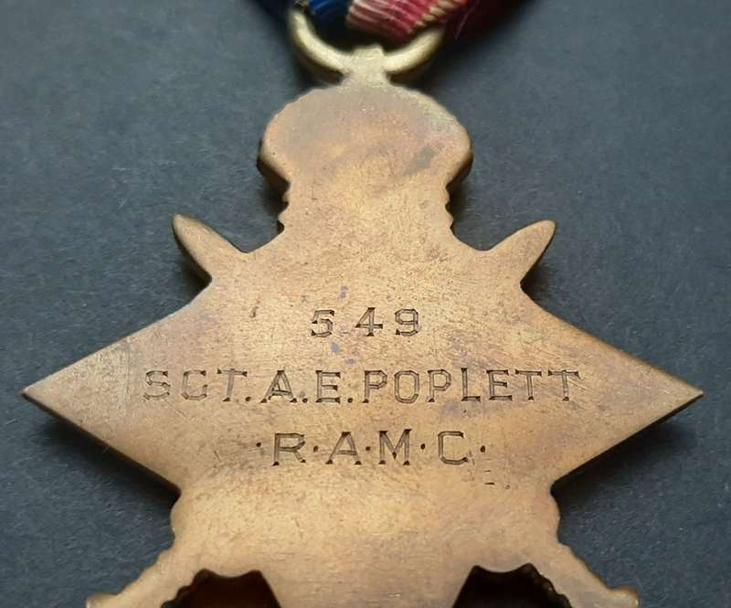 **WW1: R.A.M.C 1914-15 Star Medal w/ Ribbon ( Att. SGT.).**