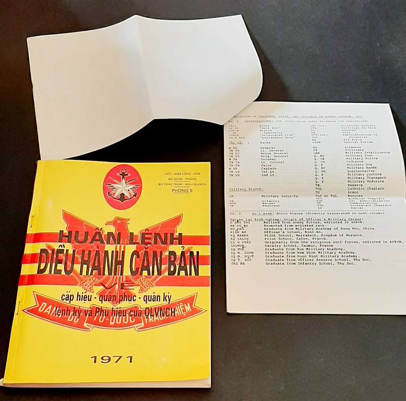 **RARE: 1971 Uniforms of South Vietnam (1994) Reprint- Fully Illustrated. **