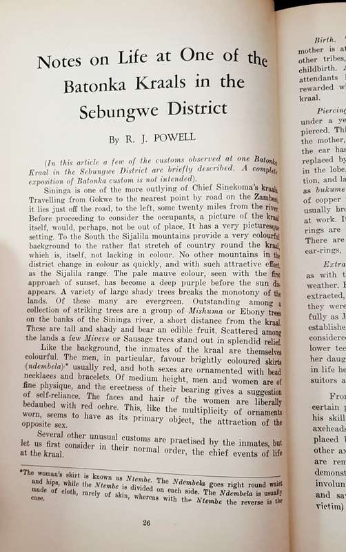 **RARE: 1950s Rhodesia Native Affairs Magazine Periodical (NADA).**