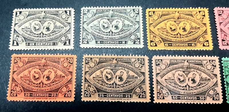RARE: 1897  Guatemala ' National Central American Exposition' Stamp Long Set (UNUSED).