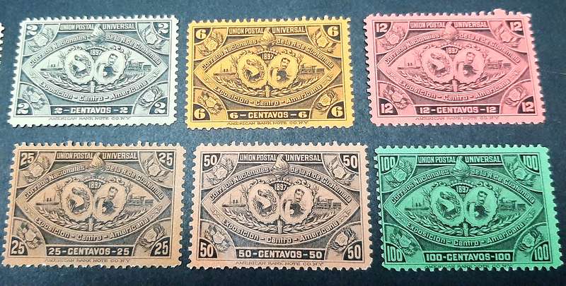 RARE: 1897  Guatemala ' National Central American Exposition' Stamp Long Set (UNUSED).