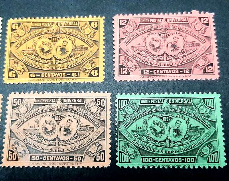 RARE: 1897  Guatemala ' National Central American Exposition' Stamp Long Set (UNUSED).