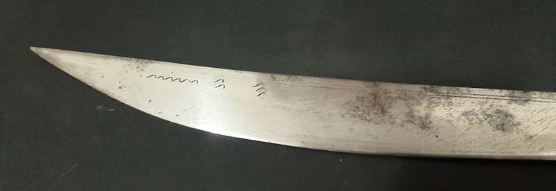 **RARE: Mid-20th Century Burmese 'Dha' Tribal Sword w/ Scabbard(0.97m).**