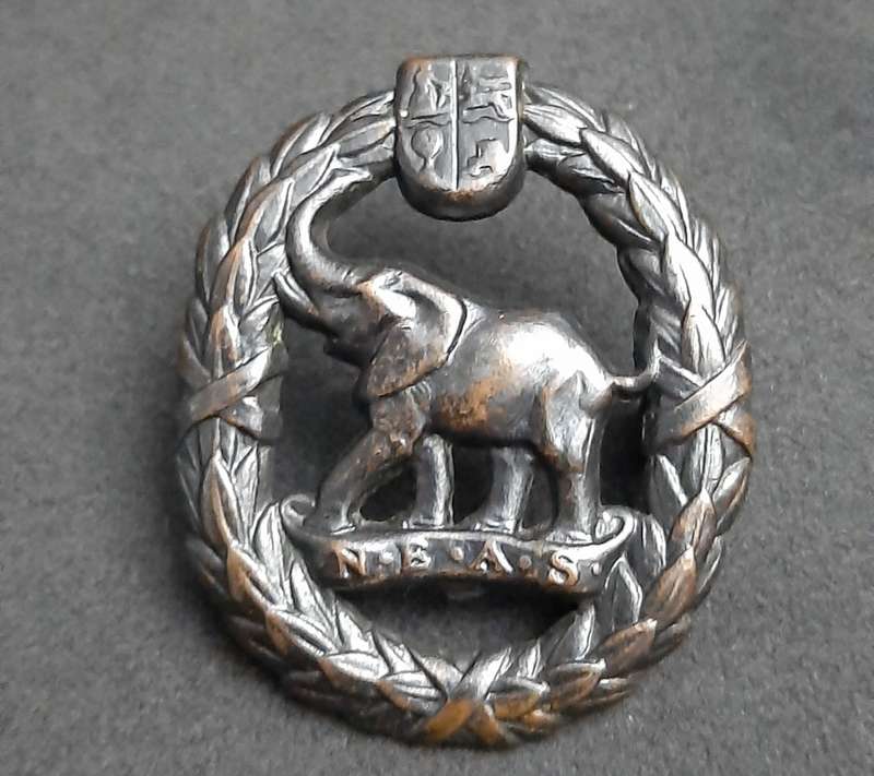 **WW2: SA Native Labour Corps Cap Badge w/ Lugs.**