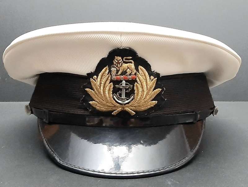 Border War 1980s SA Navy Commissioned Officer's Deck Cap with Bullion Insignia Medium