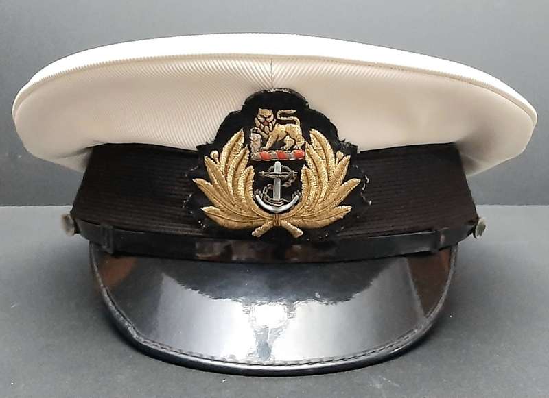Border War 1980s SA Navy Commissioned Officer's Deck Cap with Bullion Insignia Medium