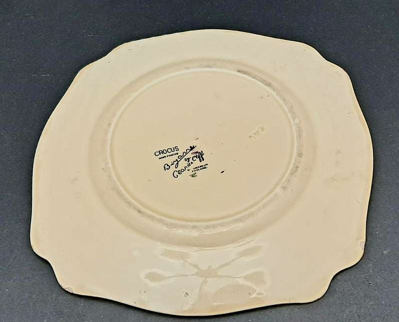 1920s Clarice Cliff Bizarre Series 'Autumn Crocus' Handpainted Charger Type I