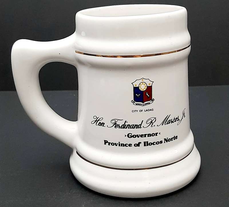 ** 1970s Phillipines Military Authority: Gov. Ferdinand R. Marcos Jnr. Ceramic Mug (18cm).**