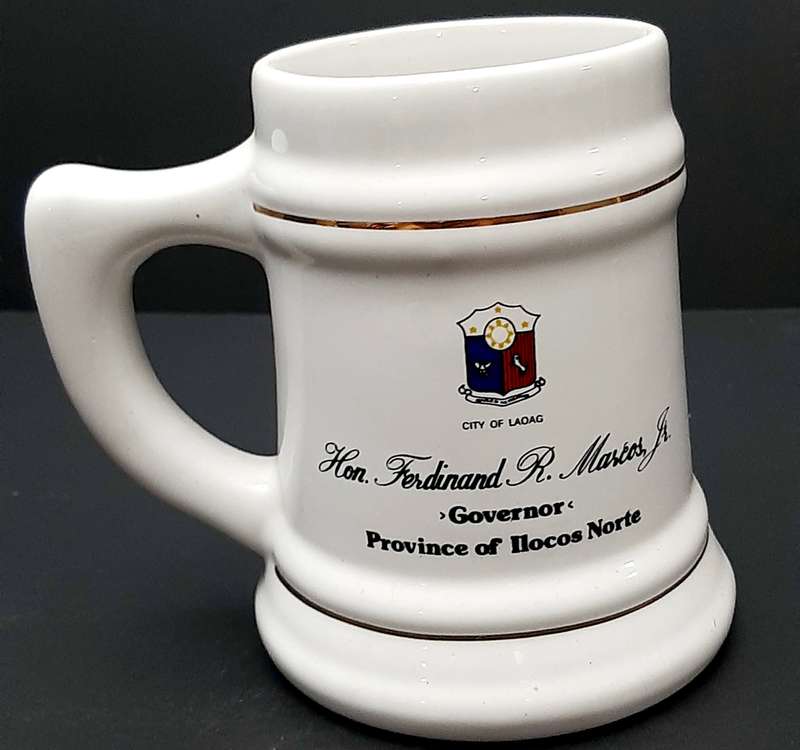 ** 1970s Phillipines Military Authority: Gov. Ferdinand R. Marcos Jnr. Ceramic Mug (18cm).**