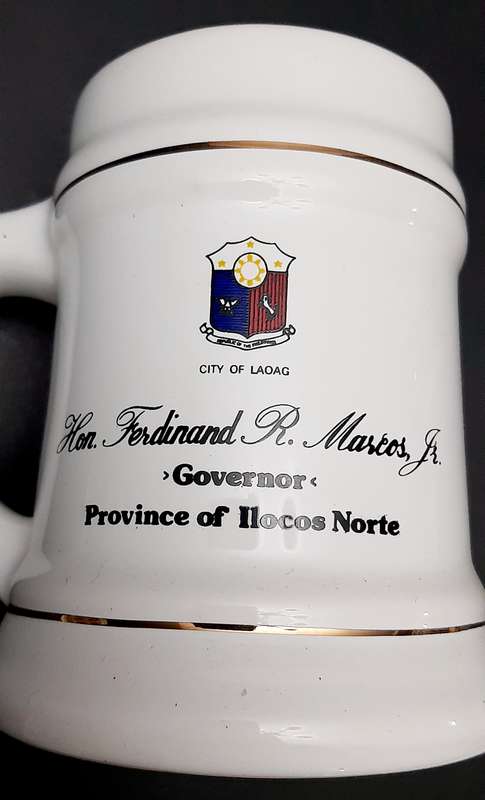 ** 1970s Phillipines Military Authority: Gov. Ferdinand R. Marcos Jnr. Ceramic Mug (18cm).**