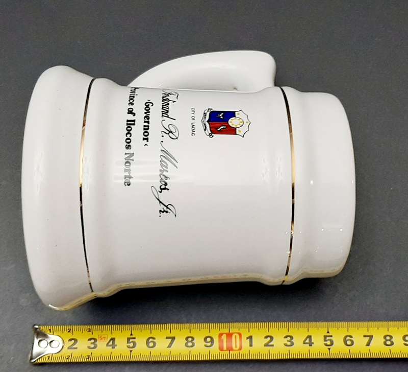 ** 1970s Phillipines Military Authority: Gov. Ferdinand R. Marcos Jnr. Ceramic Mug (18cm).**