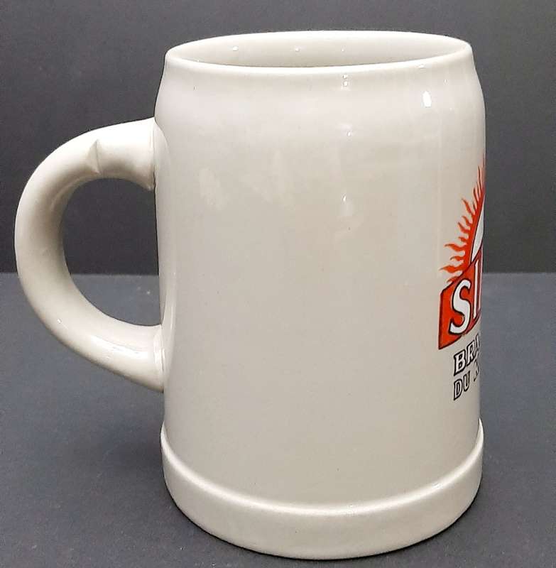 **1950s Belgian Congo: Simba Breweries 'Katanga' Ceramic Tankard (18cm).**