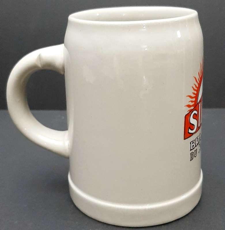 **1950s Belgian Congo: Simba Breweries 'Katanga' Ceramic Tankard (18cm).**