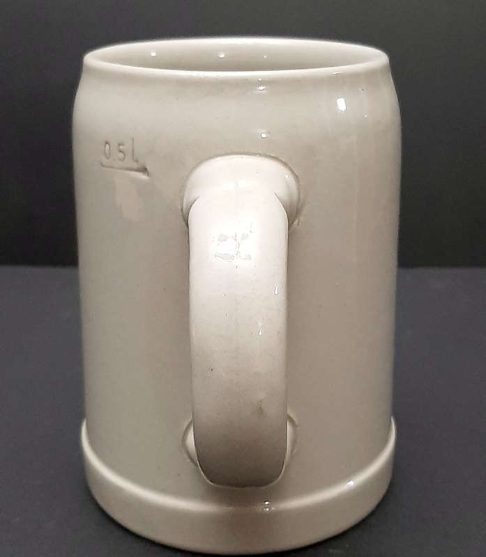 **1950s Belgian Congo: Simba Breweries 'Katanga' Ceramic Tankard (18cm).**