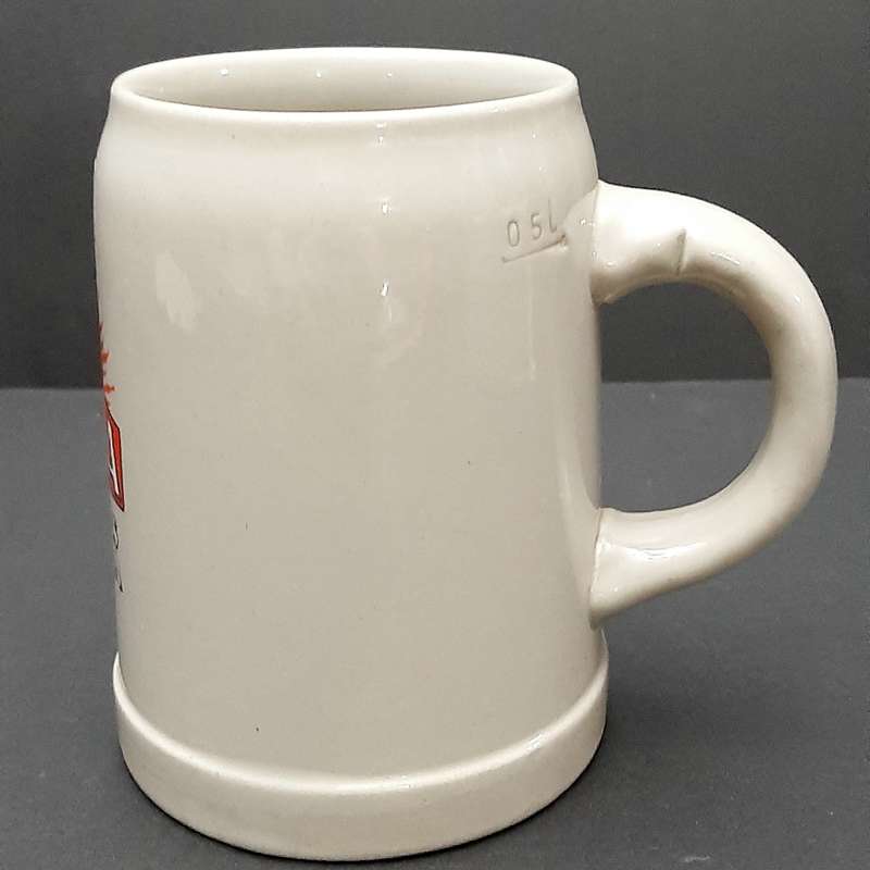 **1950s Belgian Congo: Simba Breweries 'Katanga' Ceramic Tankard (18cm).**