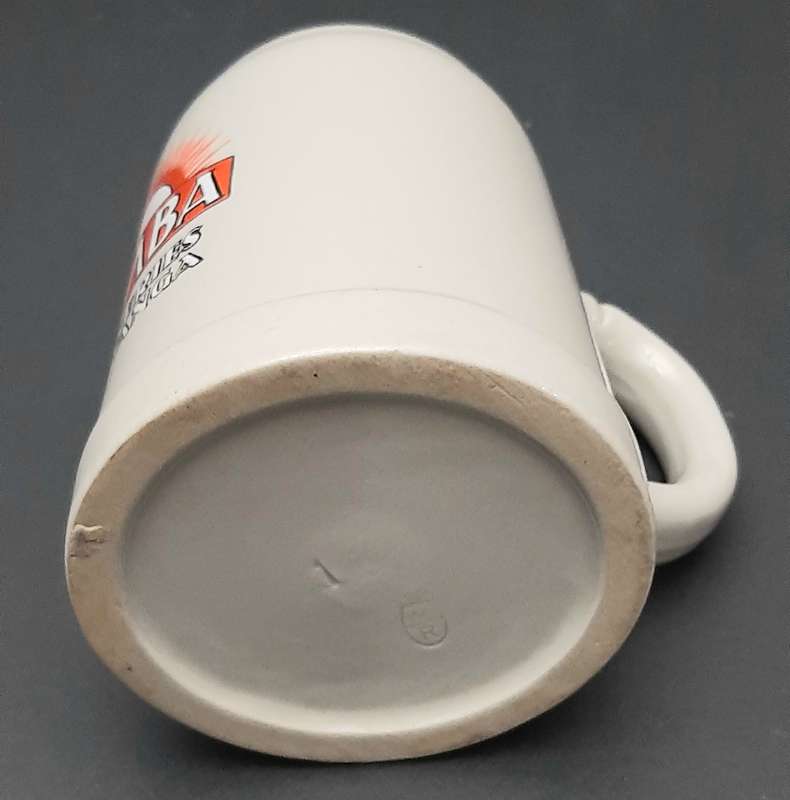**1950s Belgian Congo: Simba Breweries 'Katanga' Ceramic Tankard (18cm).**