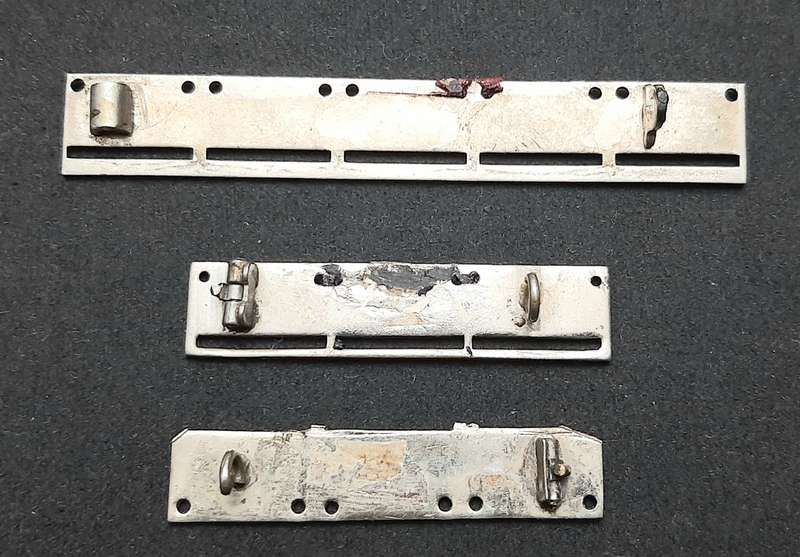 **WW2 : Lot 3 x Miniature Medal Mounting Bars ( No Pins).**