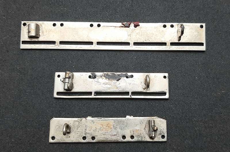 **WW2 : Lot 3 x Miniature Medal Mounting Bars ( No Pins).**