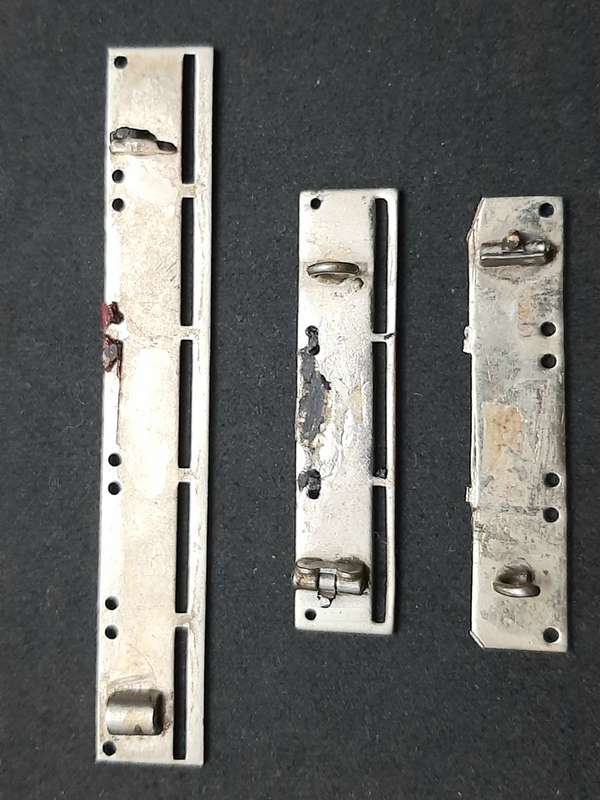 **WW2 : Lot 3 x Miniature Medal Mounting Bars ( No Pins).**