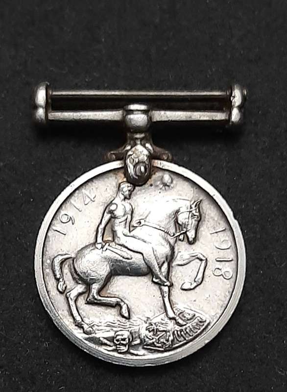 **WW1: .925 Silver Miniature British War Medal N/R (4,5g)**