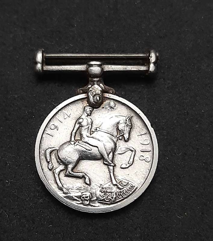 **WW1: .925 Silver Miniature British War Medal N/R (4,5g)**