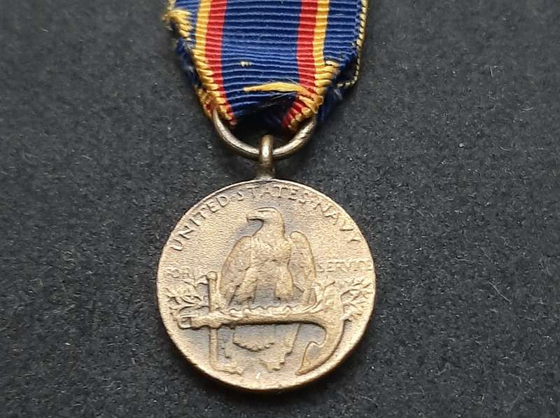 **RARE: U.S. Navy Yangtze Service Miniature Medal w/ Silk Ribbon. **